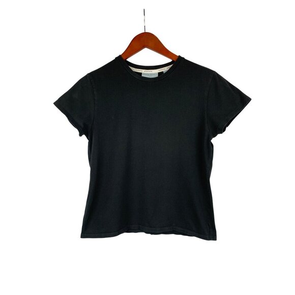 Valerie Stevens Casual Petite Black T-Shirt Pima Cotton/Spandex PM - Picture 1 of 3